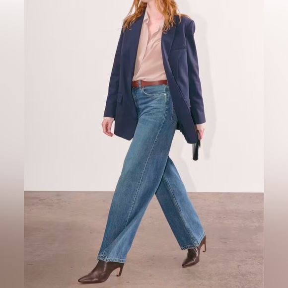 Everlane Blue Wide-Leg Jeans - Picture 3 of 16